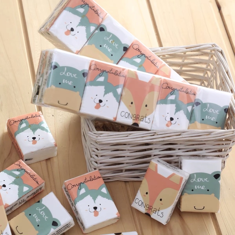 Combo 3 gói Khăn giấy trắng mini nội địa Trung chuẩn- siêu dai