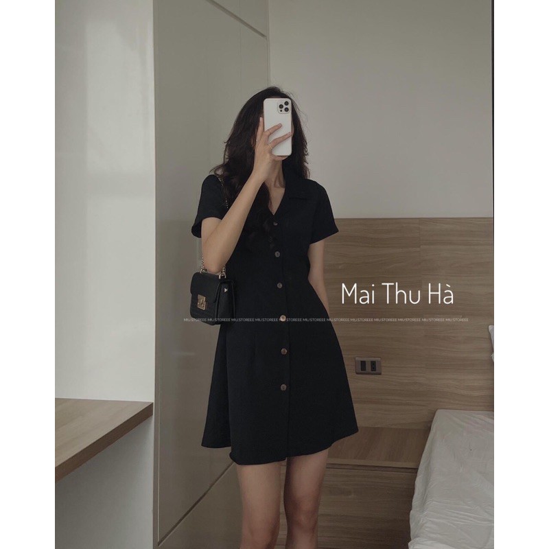 VÁY SƠ MI CỔ ĐỨC CHUN EO DÁNG CHỮ A | BigBuy360 - bigbuy360.vn