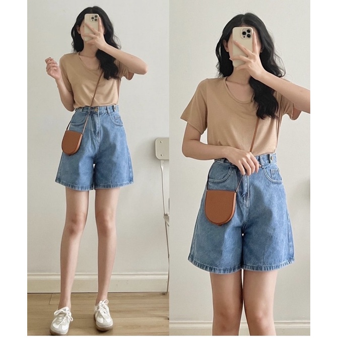 [Ảnh thật/Video]Áo phông nữ vạt tôm dáng mới Áo thun nữ cổ vát form rộng kiểu năng động cá tính