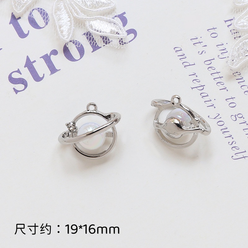 Hạt Đá Zircon Nhiều Màu Sắc Hình Hành Tinh Mặt Trăng Dùng Làm Trang Sức Thủ Công DIY