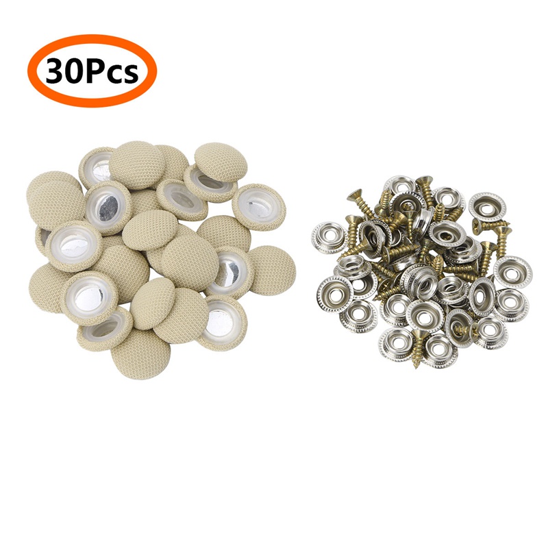 Set 30 Đinh Vít Nhựa Màu Be Cố Định Trần Xe Hơi Chuyên Dụng
