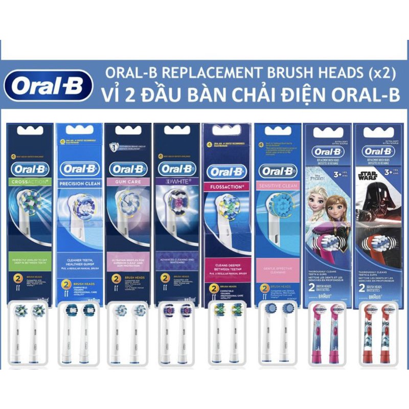 Đầu bàn chải điện thay thế Oral-B dành cho người lớn và trẻ em