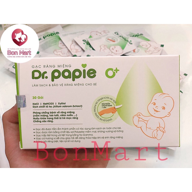 Gạc răng miệng Dr.Papie (30 gói/hộp)