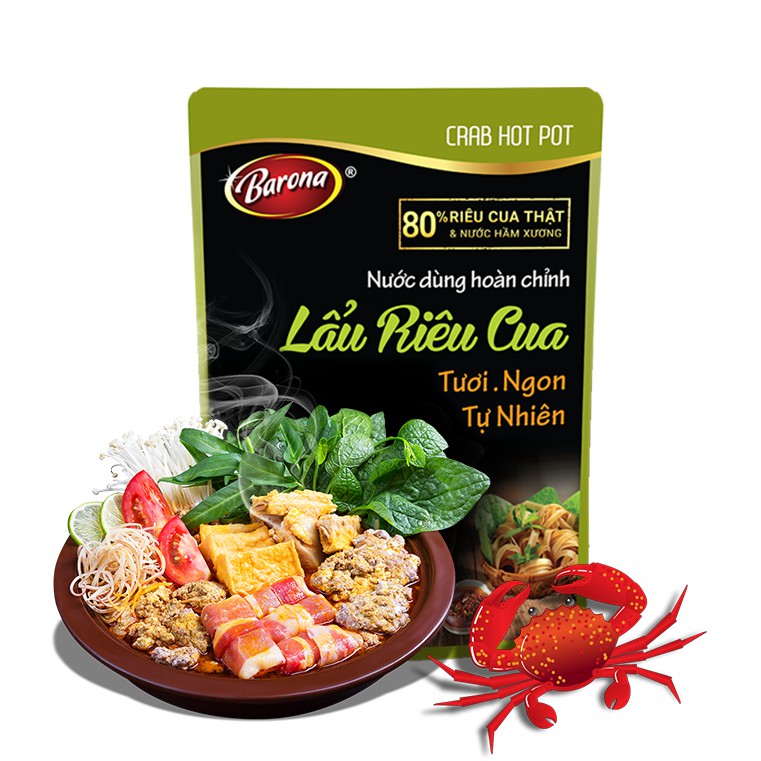 Combo nước dùng lẩu riêu cua barona 230g tươi ngon không cần nêm nếm và 1 - ảnh sản phẩm 3