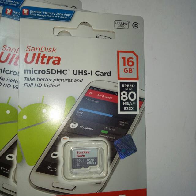 Thẻ Nhớ Microsd Sandisk Ultra Class 10 80mbs 16gb