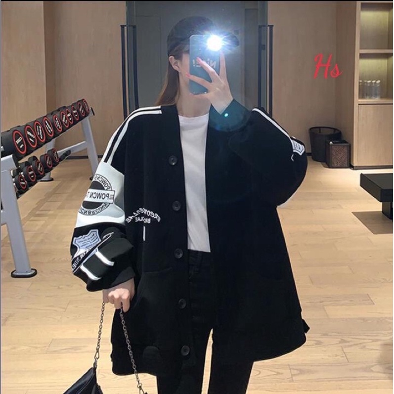 Áo cardign nưlogo BRCON , áo khoác nữ nỉ ngoại cúc cài dáng dài | BigBuy360 - bigbuy360.vn