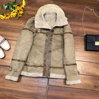 Áo da lộn hoạ tiết
