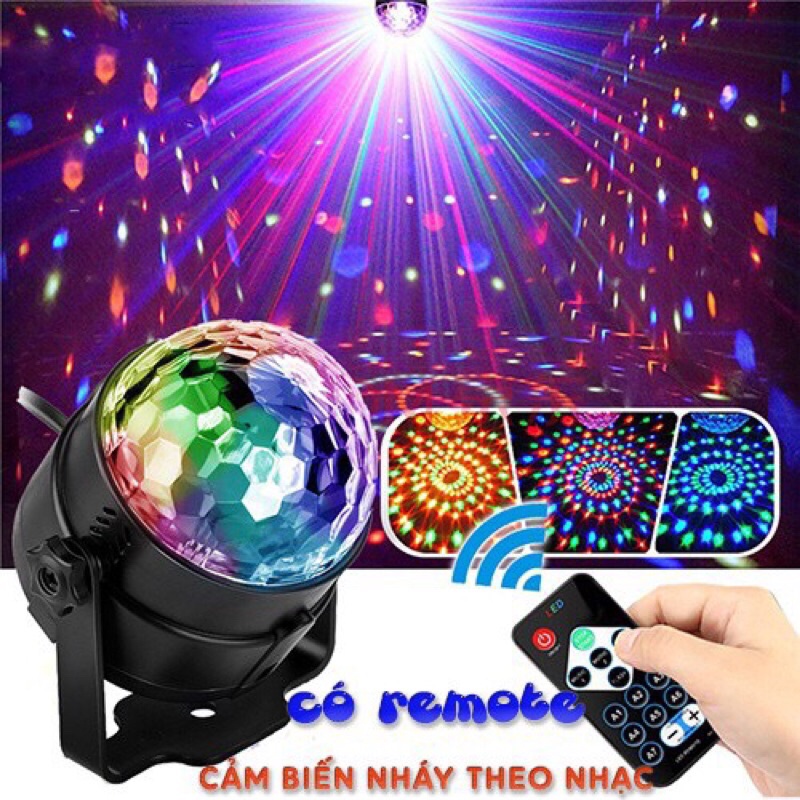 FREESHIP Đèn Led Xoay Trang Trí 7 Màu Cảm, Đèn Led Xoay Vũ Trường, Bar, Sân Khấu Dành Cho Dân Bay