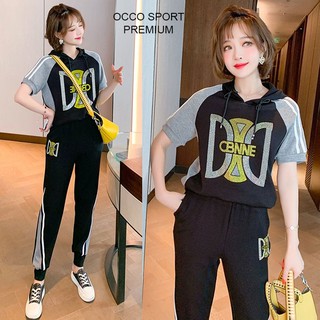 Bộ đồ thể thao nữ có nón đính đá TT546