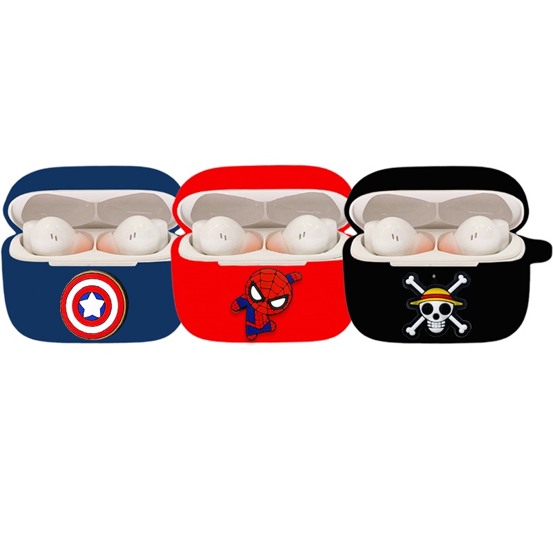 BASEUS Vỏ Bảo Vệ Hộp Sạc Tai Nghe Bluetooth Không Dây Bằng Silicon Mềm Họa Tiết Hoạt Hình Marvel Batman m2 m2 m1