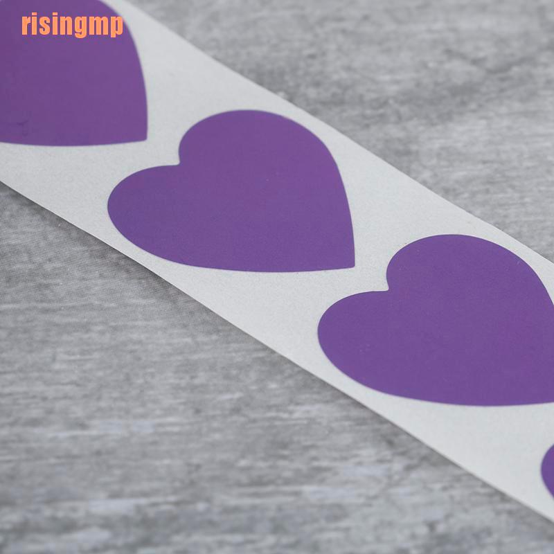 Cuộn 500 Miếng Dán Niêm Phong Hình Trái Tim Xinh Xắn