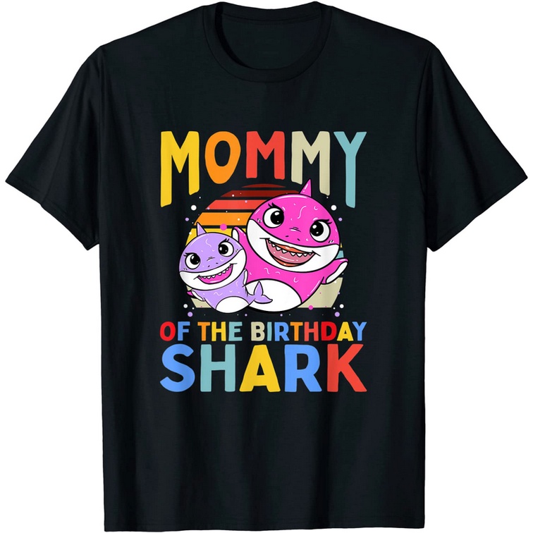 Áo thun thời trang dành cho gia đình mẫu siêu cute cá mập Baby shark - Daddy shark - Mommy shark in tên bé