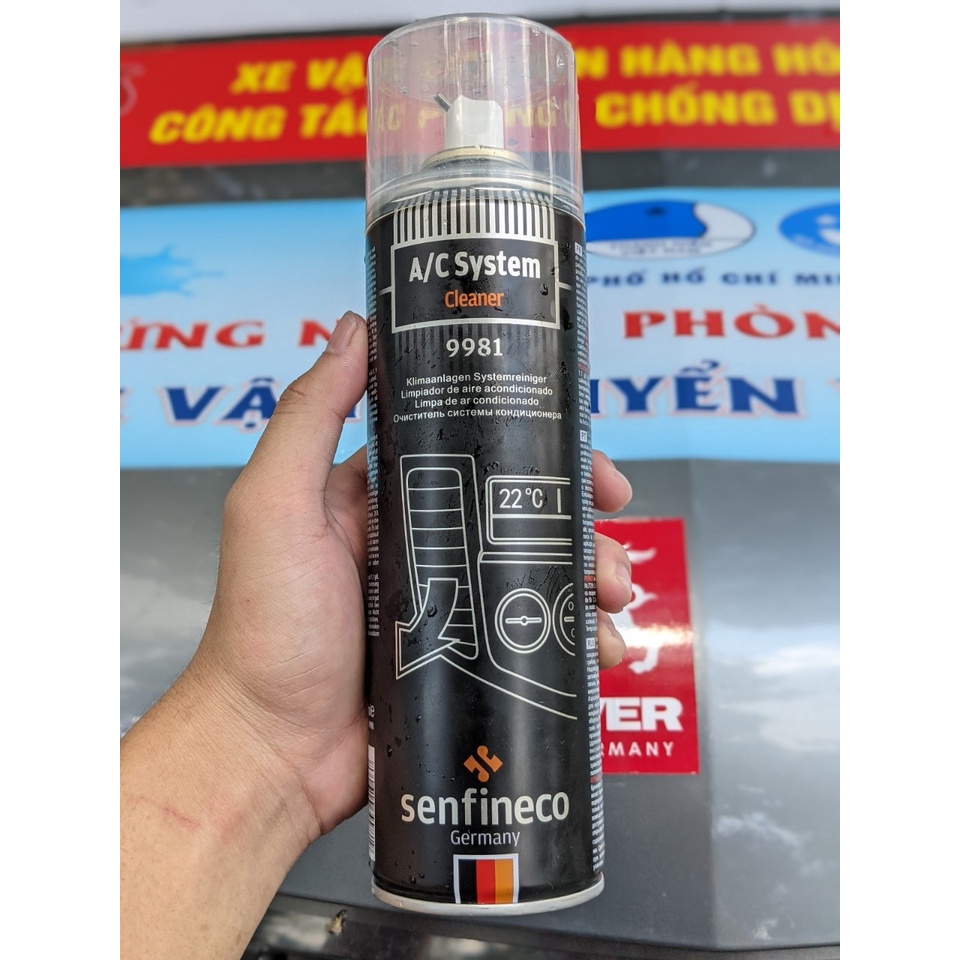 Dung Dịch Vệ Sinh Hệ Thống Dàn Lạnh - Senfineco A/C System Cleaner 9981  Nhập Khẩu ĐỨC
