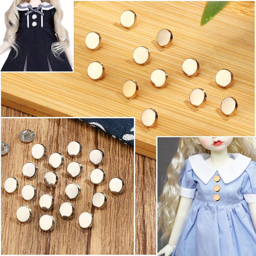 Set 20 Nút Áo 8mm Nhiều Màu Sắc Cho Búp Bê