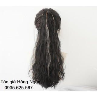 Tóc giả ngoặm xù line trắng