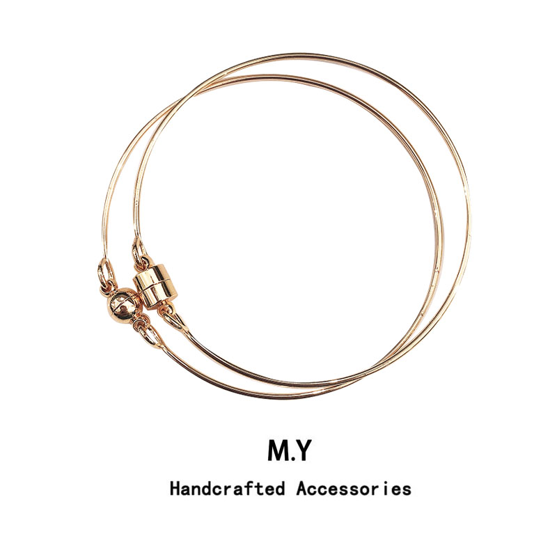 [Little Blu] Vòng Đeo Tay Bằng Đồng Nguyên Chất Hình Trụ Đường Kính 5.5cm Sử Dụng Hàng Ngày