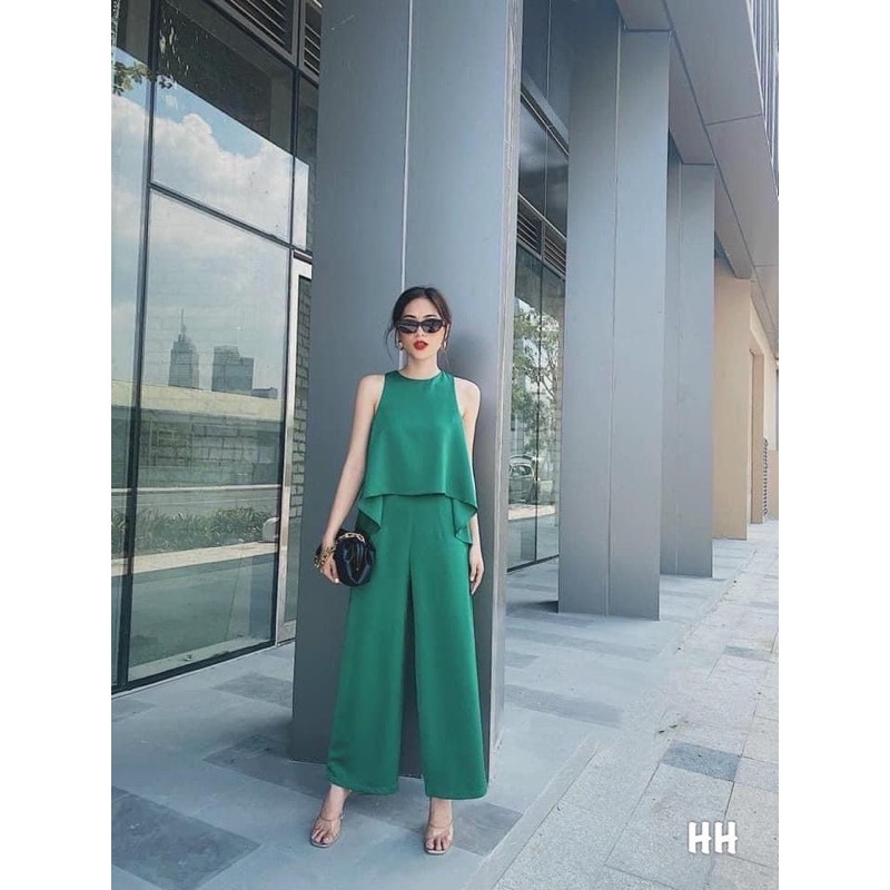 SNU243 - SET NỮ ÁO YẾM LỤA MIX QUẦN ỐNG SỚ | BigBuy360 - bigbuy360.vn