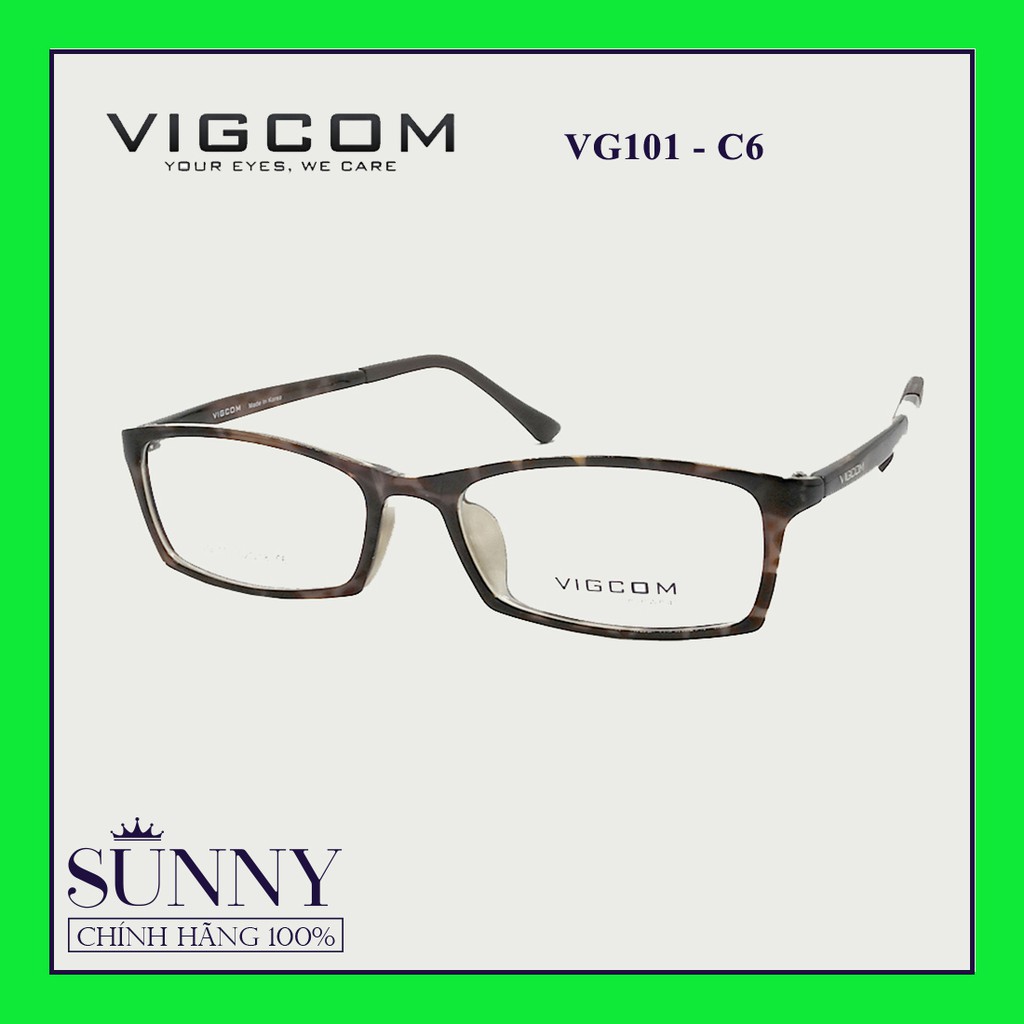Gọng kính chính hãng nam nữ Vigcom VG101 màu sắc thời trang ,thiết kế dễ đeo bảo vệ mắt