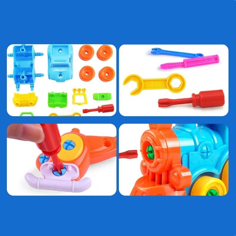 Bộ đai ốc vít DIY được trang bị đồ chơi trẻ em ghép hình ba chiều bằng nhựa 