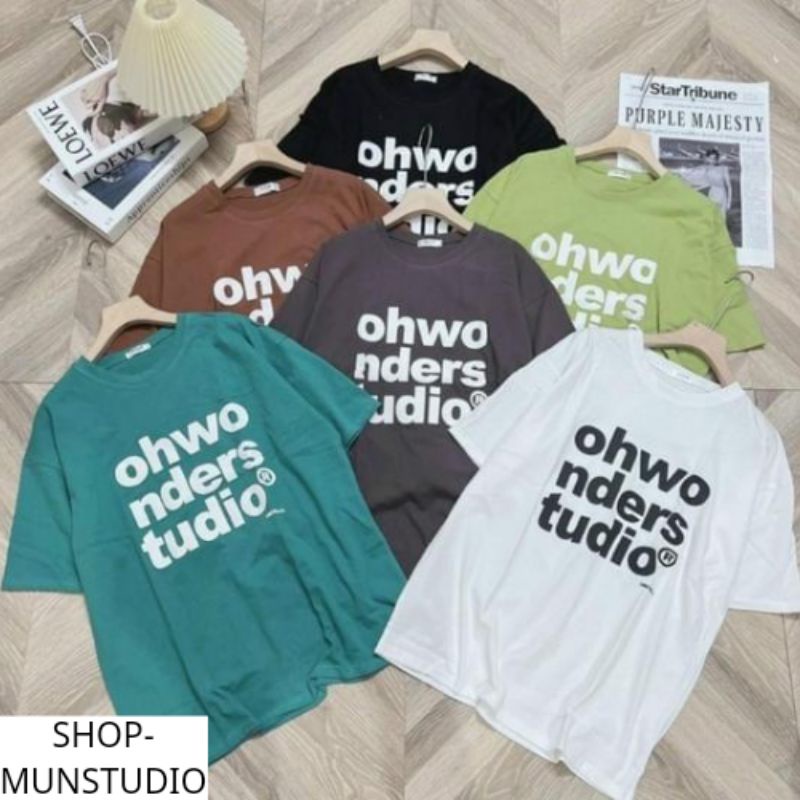 Áo phông nam,nữ unisex in chữ nổi in hình OHWO mã 3158