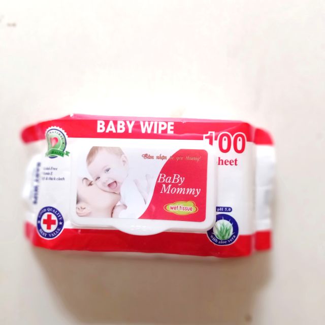 Combo 5 gói giấy ướt BABY MOMMY 100 TỜ.