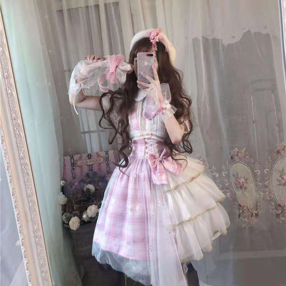 Đầm Lolita  Đầm Yếm Đồng Phục Ca Sĩ JK Dễ Thương
