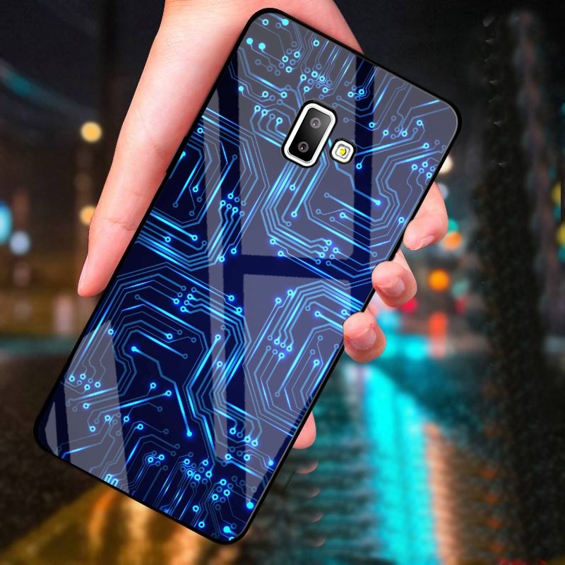 Ốp Lưng SAMSUNG J6, J6 PLUS mặt kính cường lực cao cấp thiết kế riêng