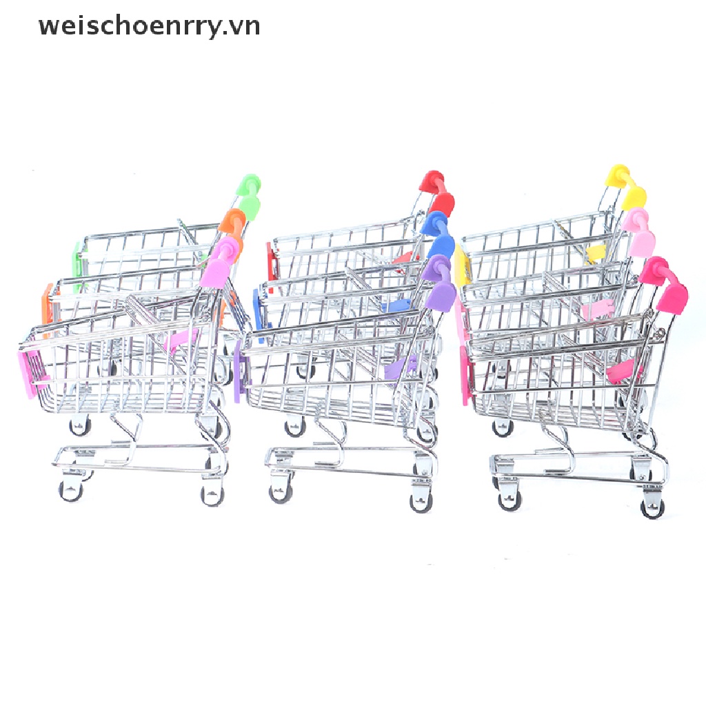 【WW】 1 Pcs Mini Shopping Cart Supermarket Handcart Shopping Cart Storage Toy .