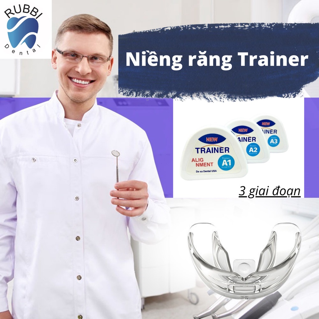 Miếng niềng răng trong suốt tại nhà chính hãng Trainer - Bộ chỉnh nha dành cho người lớn và trẻ em A1 + A2 + A3