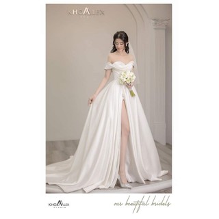 Váy cưới vải phi nhật cao cấp