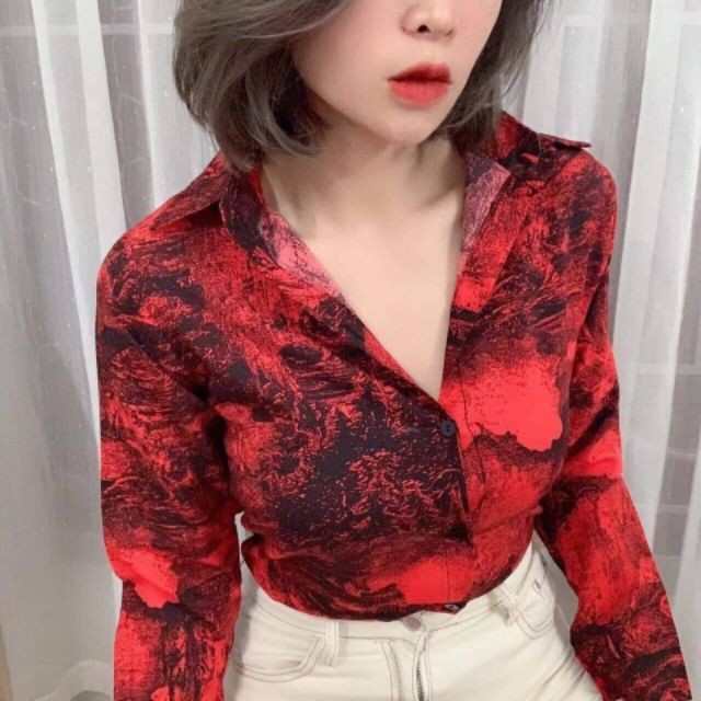 Áo SƠ MI Aó Sơ Mi Loang Đẹp Cá Tính Hót nhất 2020 SM01