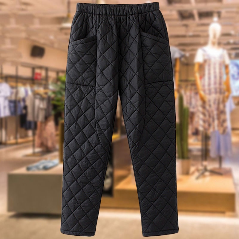 Người trung niên và người già quần dày cộp cỡ plus mập mẹ mặc mùa đông mới quần cotton rộng ấm áp