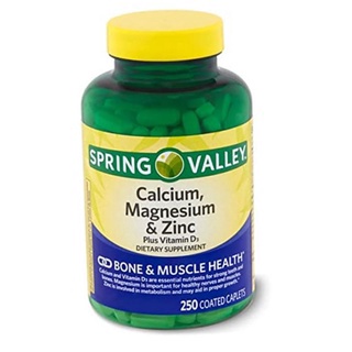 Viên uống bổ sung Calcium Magnesium Zinc 250 viên Spring Valley TP0003 Mỹ