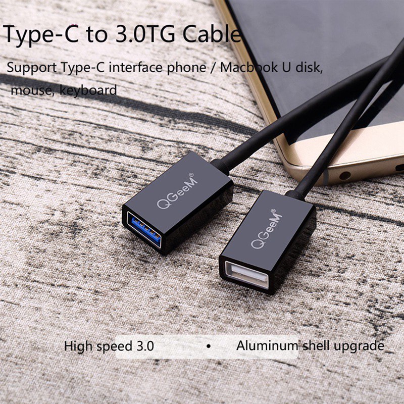 Cáp Chuyển Đổi Qgeem Usb-C Sang Usb-A Female Usb3.1Tg Cho Huawei