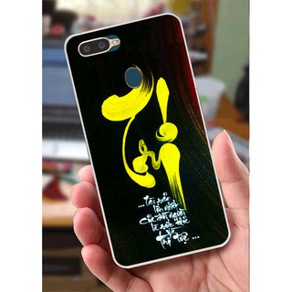 Ốp Lưng Oppo A7 (dẻo viền trắng trong) - Cha Mẹ, Thư Pháp, Phúc Lộc