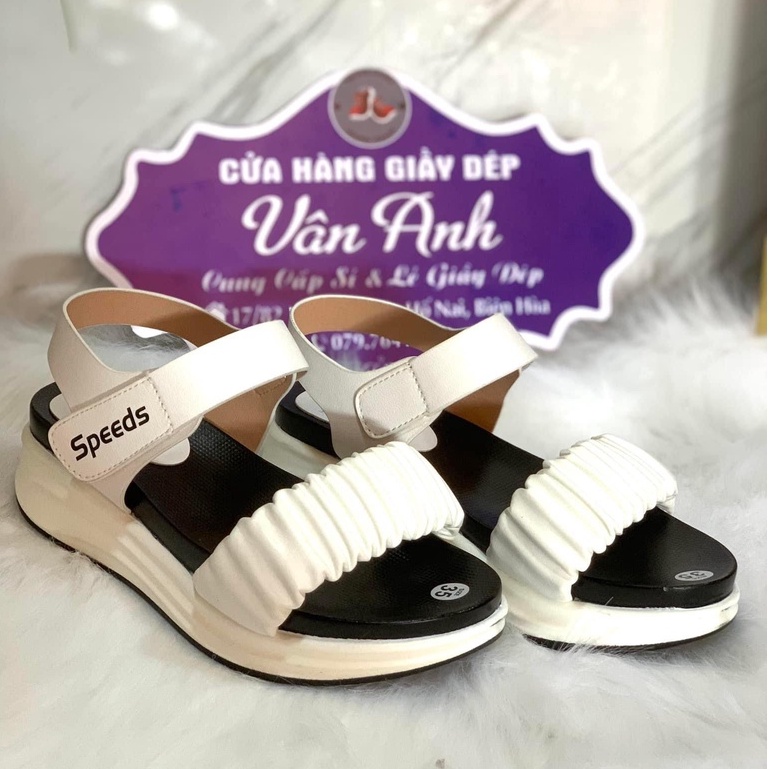 Sandal nữ SPEED hàng hiệu đế cao 5cm quai nhún mềm êm chân tôn dáng các bạn nữ đi học, đi chơi, đi du lịch