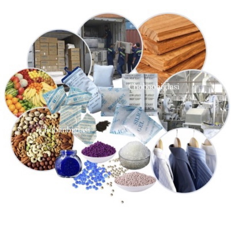 100g/gói Hạt hút ẩm Silicagel, gói hút ẩm nhiều cở 1g/2g/3g/5g/10g/20g/50g/100g, chống ẩm tốt