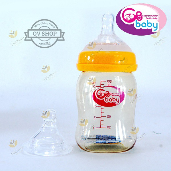 Bình sữa nhựa PPSU GB-Baby 160ml Hàn Quốc - Tặng 1 núm ti siêu mềm