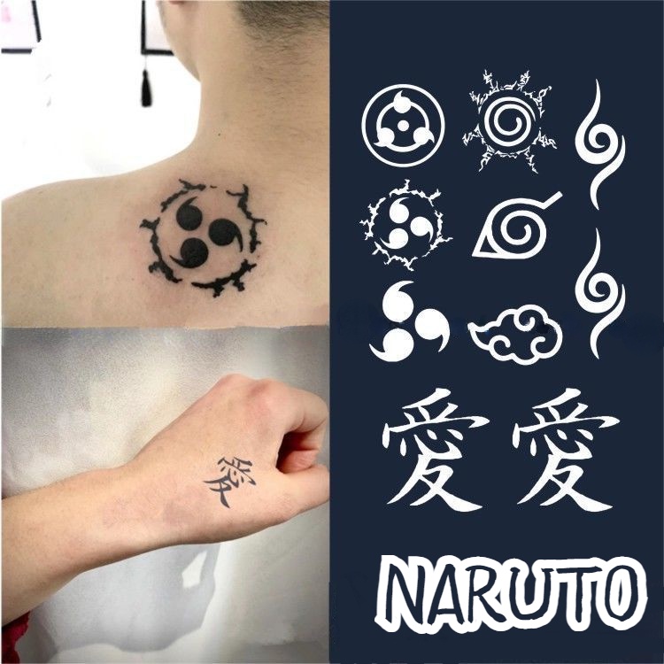 【Anime Tattoo】Japanese animation tattoo stickers NARUTO Gaara Sigil Totem waterproof and sweatproof simulation cool and durable special for spot unisex