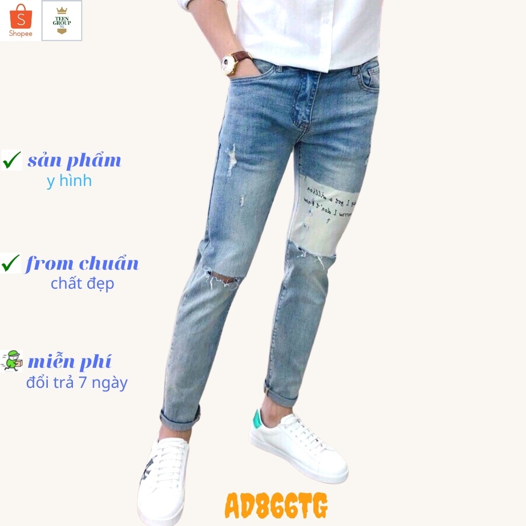 Quần Jean Nam TENJI STORE AD351TG Đen Mẫu Mới Jogger Trẻ Trung Giá Gốc Tận Xưởng Mẫu Mới Thời Trang (44 - 70KG)