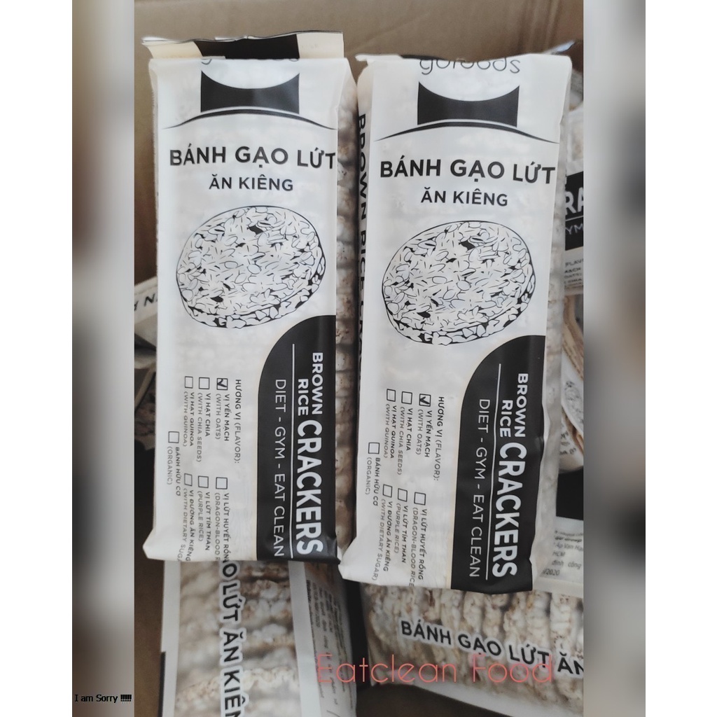 [Mã 254FMCGSALE giảm 8% đơn 500K] (170g) Bánh gạo lứt nguyên hạt giảm cân,ăn kiêng,tiểu đường ngon chuẩn vị