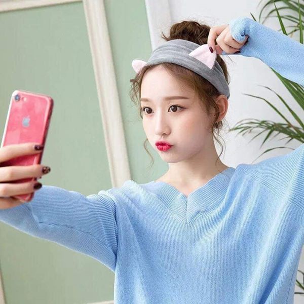 Băng đô tai mèo nhung siêu dễ thương