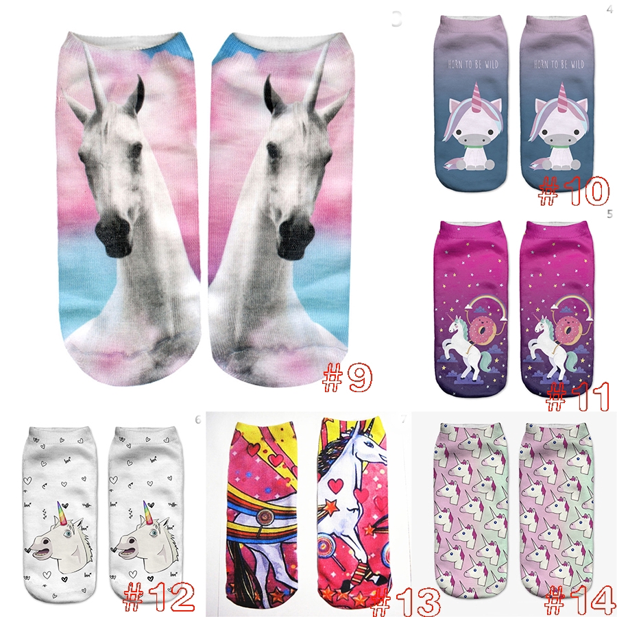 Vớ cotton mềm mại in hình thời trang 3D