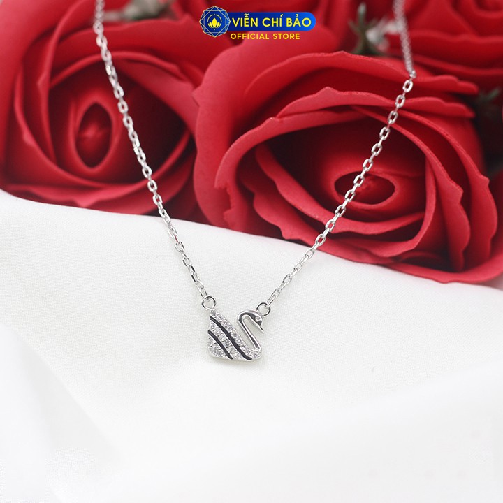 Dây chuyền bạc nữ mặt Thiên Nga chất liệu bạc Ý thời trang phụ kiện trang sức nữ Viễn Chí Bảo D400065