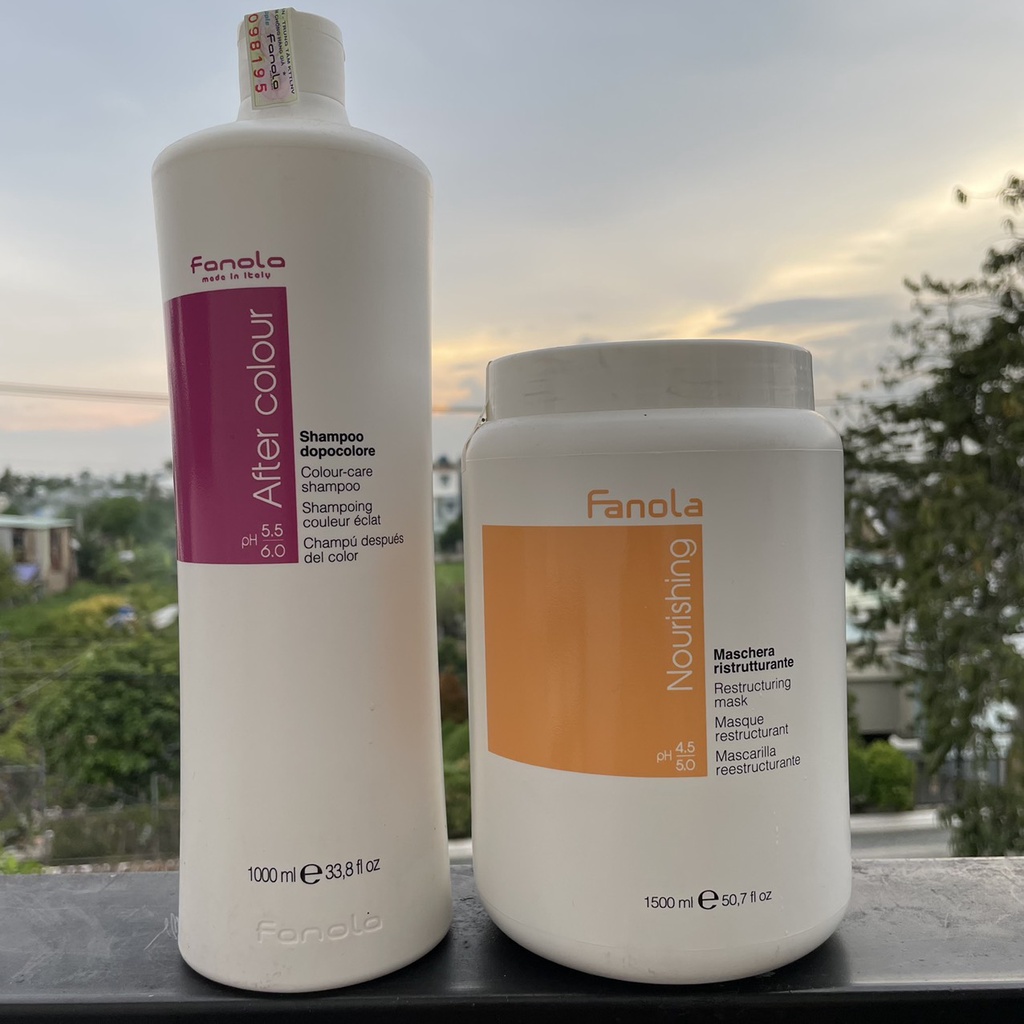 🇮🇹 Combo 3 sản phẩm Dầu gội, hấp dầu và huyết thanh dưỡng tóc Fanola Nutricare