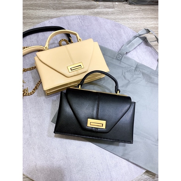Túi PPRR lắp bì thứ có quai 2 ngăn kèm ngăn kéo khoá giữa size 19 kèm ảnh thật