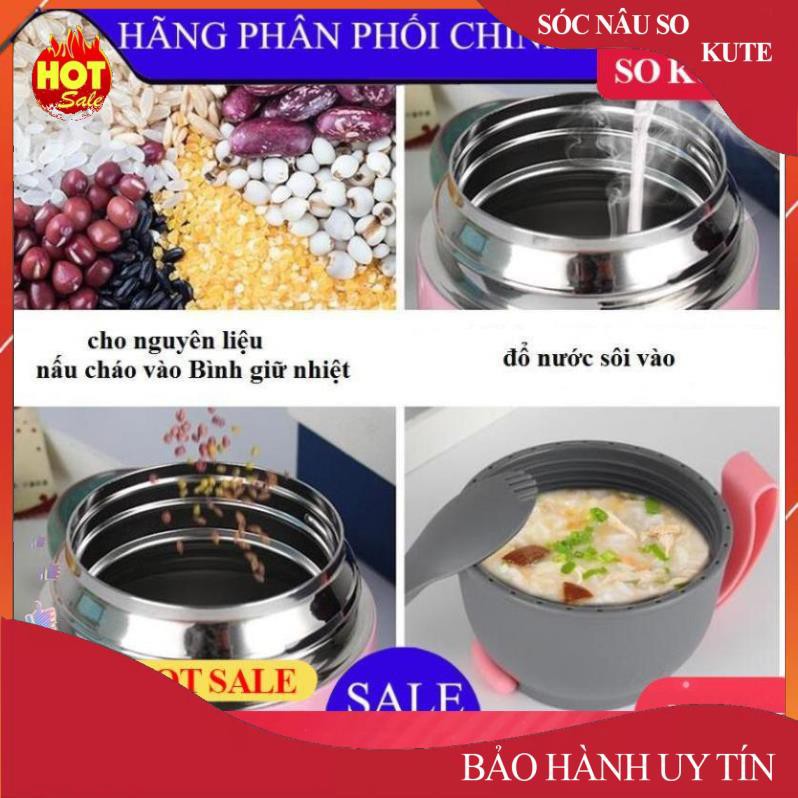 Bình giữ nhiệt Thái Lan 620ml, Bình ủ cháo cho bé tiện lợi khi ra ngoài cho bữa ăn nóng hổi  - Bảo hành úy tín 1 đổi 1