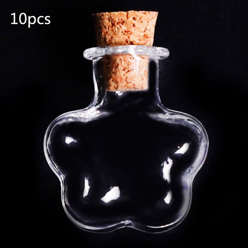 Bộ 10 Lọ Thủy Tinh Mini Có Nút Bần Dùng Trang Trí DIY
