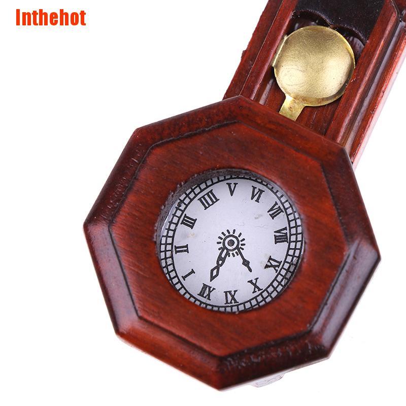 Đồng Hồ Gỗ Cổ Điển Tỉ Lệ 1 / 12 Dành Cho Búp Bê