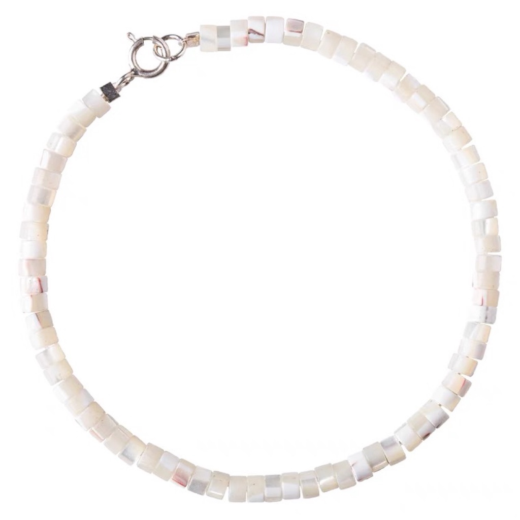 [Hàng Mới Về] Vòng Tay Chuỗi Hạt Vỏ Sò Trắng Phong Cách Retro